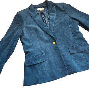 Calvin Klein Blazer Jacket Womens 14 Vegan Suede Workwear Career Wear Business C